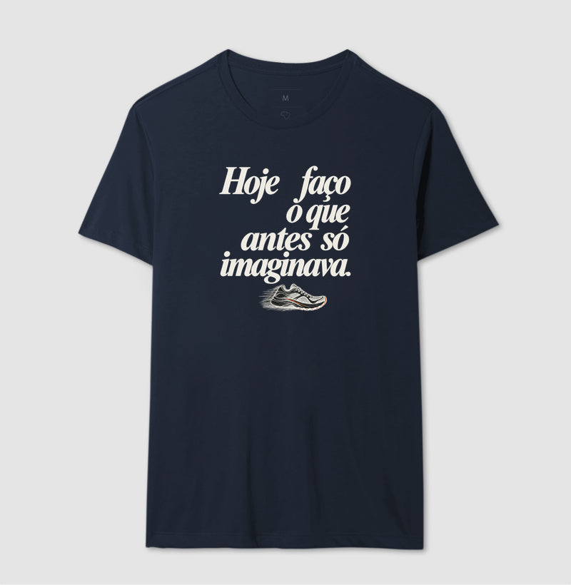 Camiseta Unissex - Passo que Antes Faltava, Masculino, Marinho
