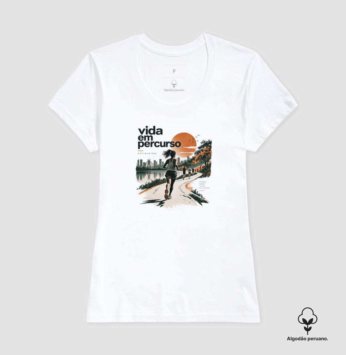 Camiseta algodão peruano - Vida em Percurso