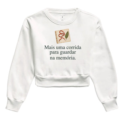 Moletom Cropped - História no Peito, Branca