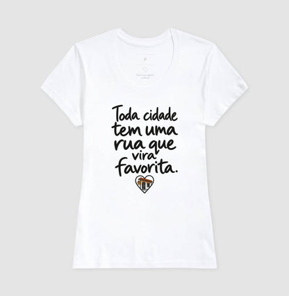 Camiseta Unissex - Rua Favorita, Feminino, Branca