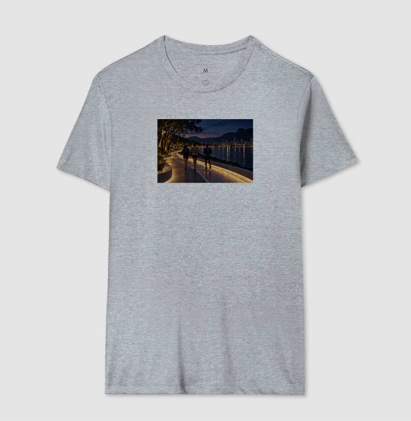 Camiseta Unissex - Noite Refletiva, Cinza