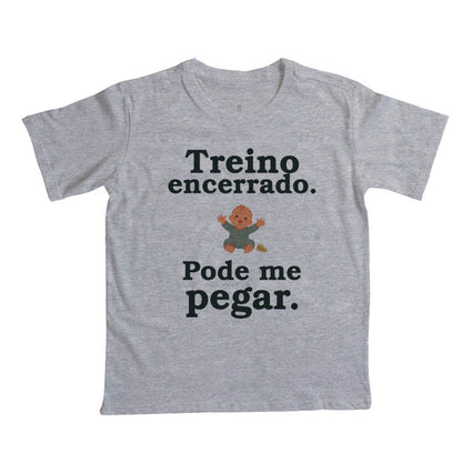 Camiseta Infantil - Hora de Pegar, Cinza