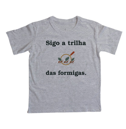 Camiseta Infantil - Trilha Miúda, Cinza