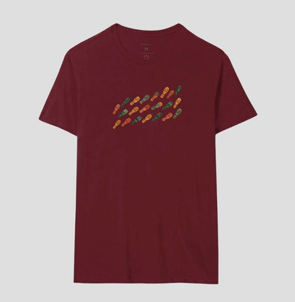 Camiseta Unissex - Passos que Ficaram, Masculino, Bordeaux