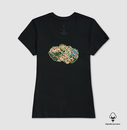 Camiseta Algodão Peruano - Mapa do Corre