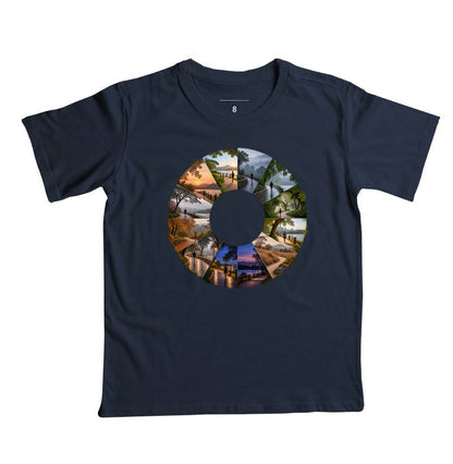 Camiseta Infantil - Um Ano em Movimento, Marinho