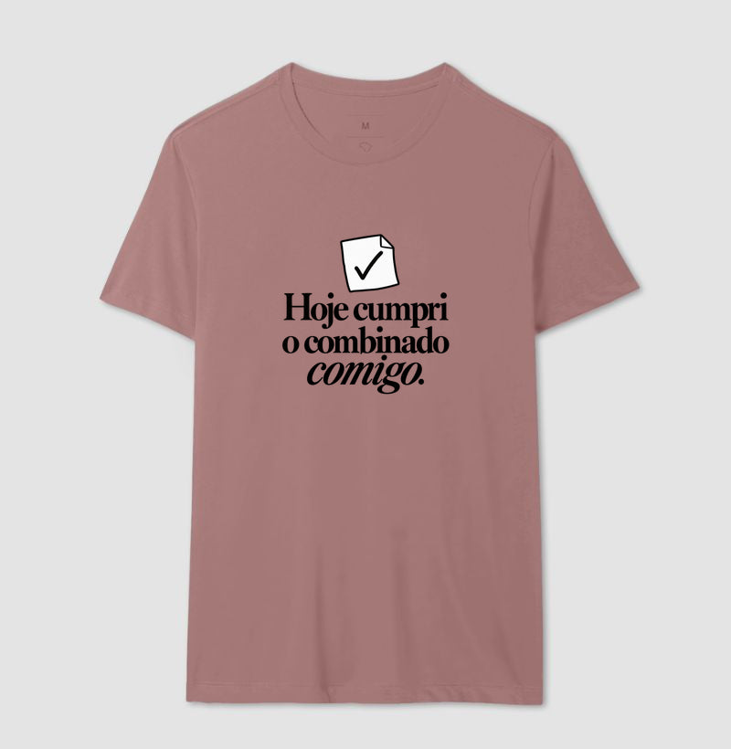 Camiseta Unissex - Pequeno Plano Cumprido — Rosa — Masculino