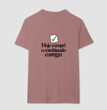 Camiseta Unissex - Pequeno Plano Cumprido — Rosa — Masculino