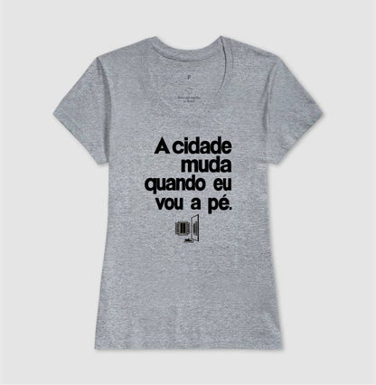 Camiseta Unissex - Outro Olhar, Feminino, Cinza