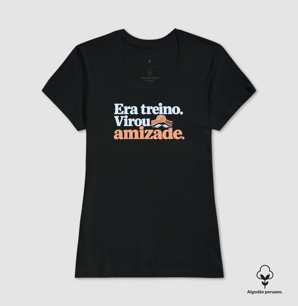Camiseta Algodão Peruano - Amizade Salva