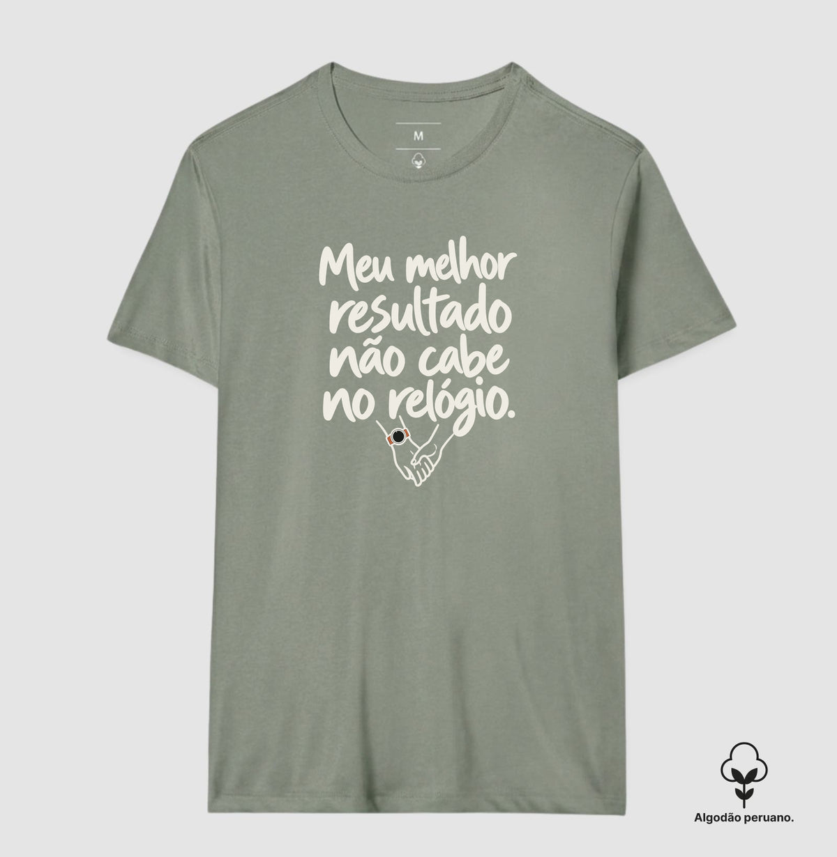 Camiseta Algodão Peruano - História Sem Número, Masculino, Verde Oliva