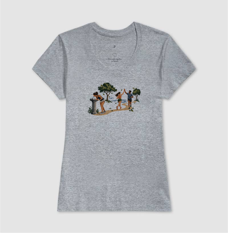 Camiseta Unissex - Primeiro Longão, Feminino, Cinza