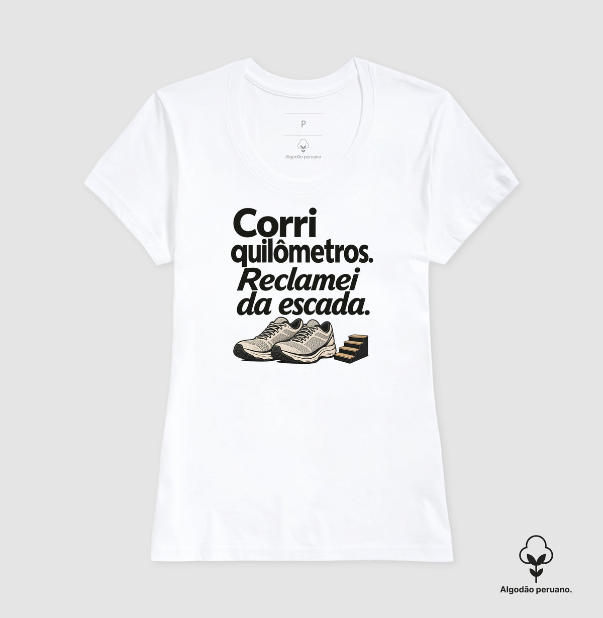 Camiseta Algodão Peruano - Escada Surpresa