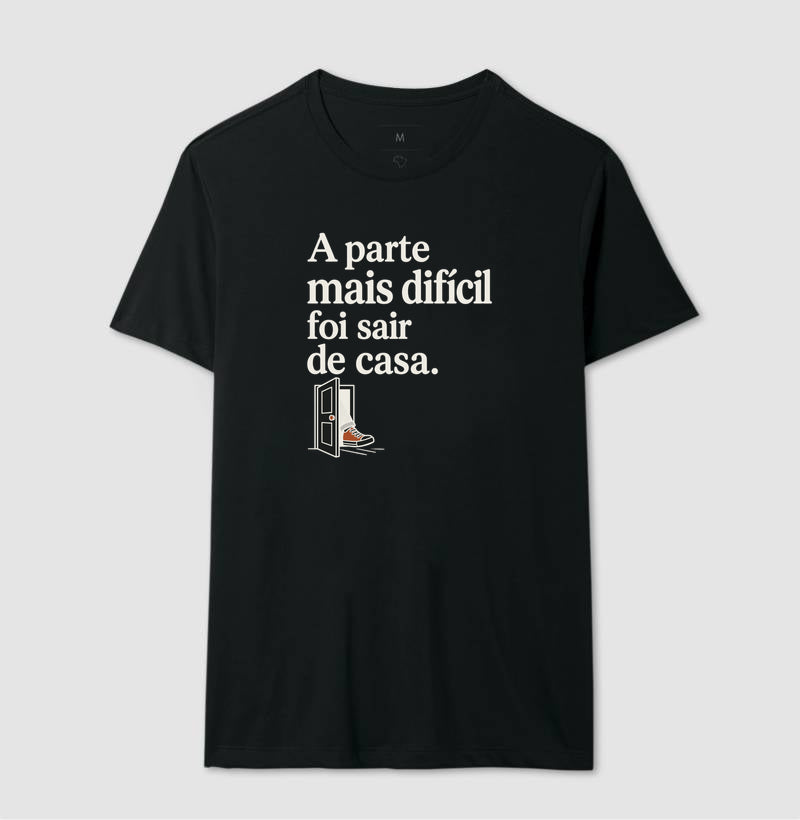 Camiseta Unissex - Coragem de Ir, Masculino, Preta