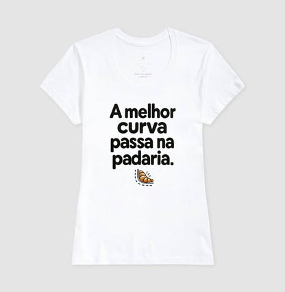 Camiseta Unissex - Curva da Padaria, Feminino, Branca