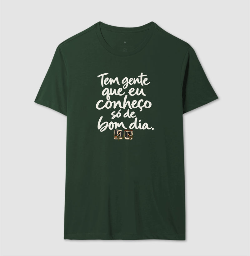 Camiseta Unissex - Bom Dia de Bairro, Masculino, Verde