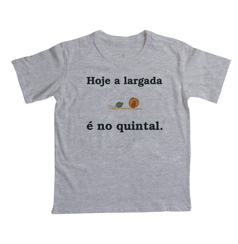 Camiseta Infantil - Largada do Quintal, Cinza