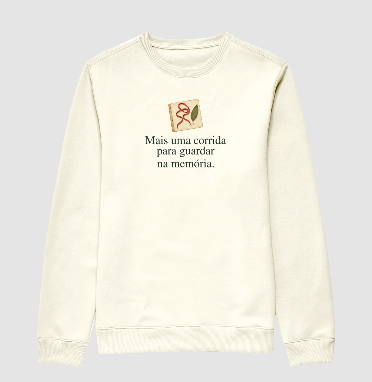 Suéter Moletom - História no Peito, Off White