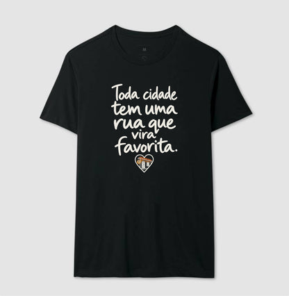 Camiseta Unissex - Rua Favorita, Masculino, Preta