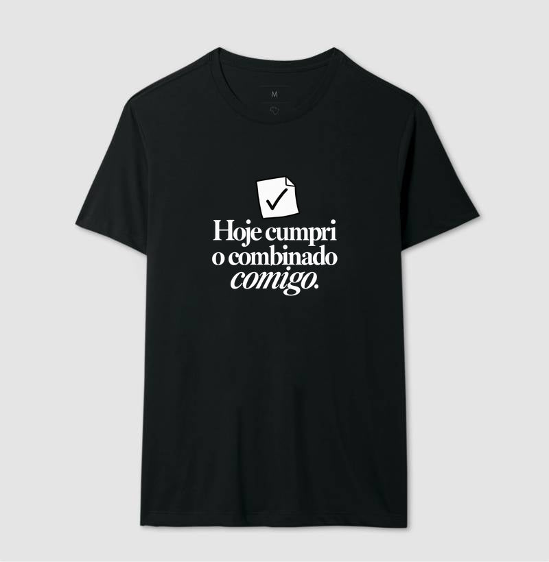 Camiseta Unissex - Pequeno Plano Cumprido — Preta — Masculino