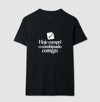 Camiseta Unissex - Pequeno Plano Cumprido — Preta — Masculino
