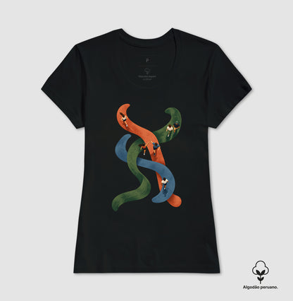 Camiseta Algodão Peruano - Rotas que se Cruzam