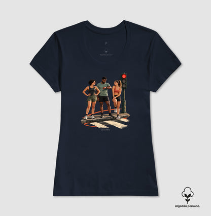 Camiseta Algodão Peruano - Semáforo Vermelho