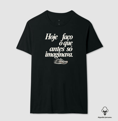 Camiseta Algodão Peruano - Passo que Antes Faltava, Masculino, Preta