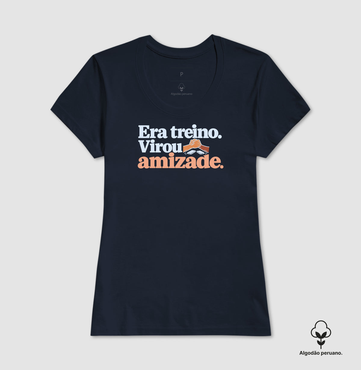 Camiseta Algodão Peruano - Amizade Salva