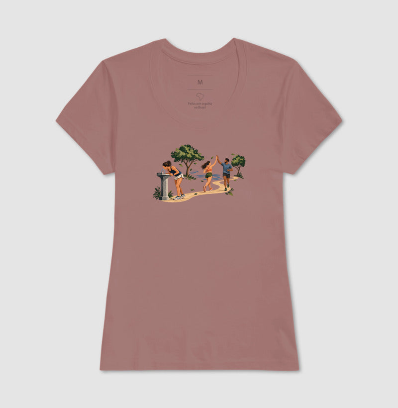 Camiseta Unissex - Primeiro Longão, Feminino, Rosa