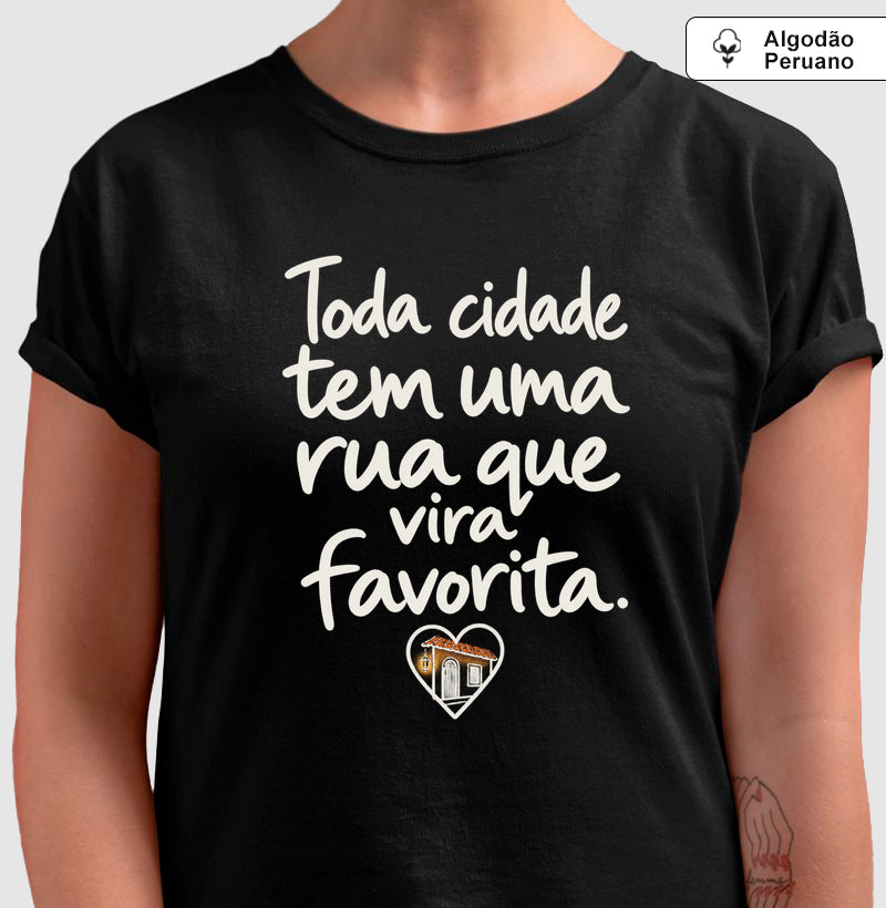 Camiseta Algodão Peruano - Rua Favorita