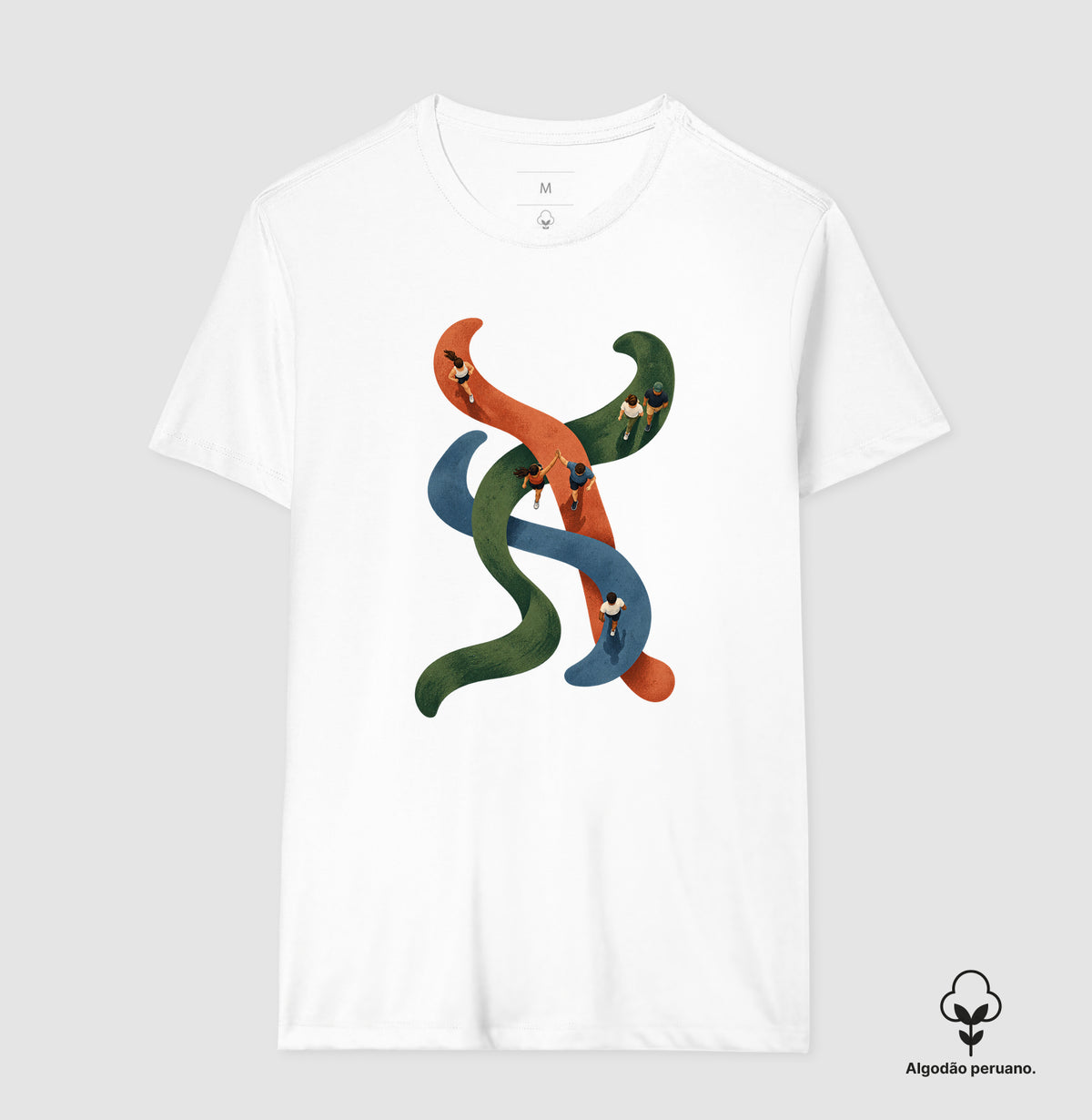 Camiseta Algodão Peruano - Rotas que se Cruzam