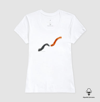 Camiseta Algodão Peruano - Voltei a Correr, Feminino, Branca