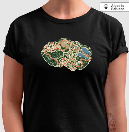 Camiseta Algodão Peruano - Mapa do Corre