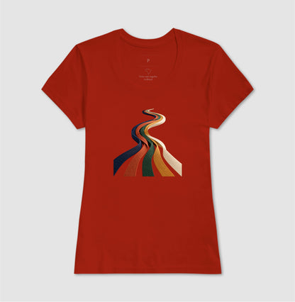 Camiseta Unissex - Quilômetros Compartilhados, Feminino, Vermelho