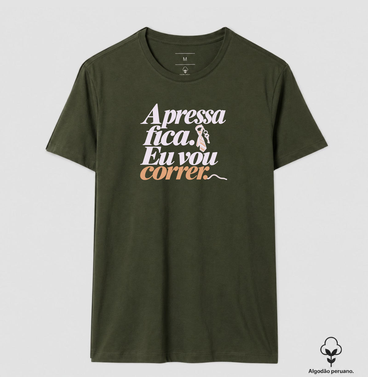 Camiseta Algodão Peruano - Pressa Pendurada