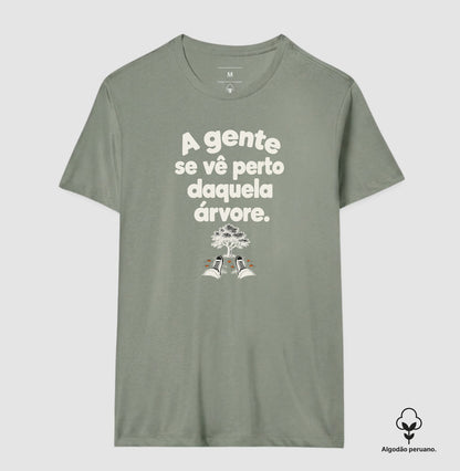 Camiseta Algodão Peruano - Ponto de Encontro, Masculino, Verde Oliva