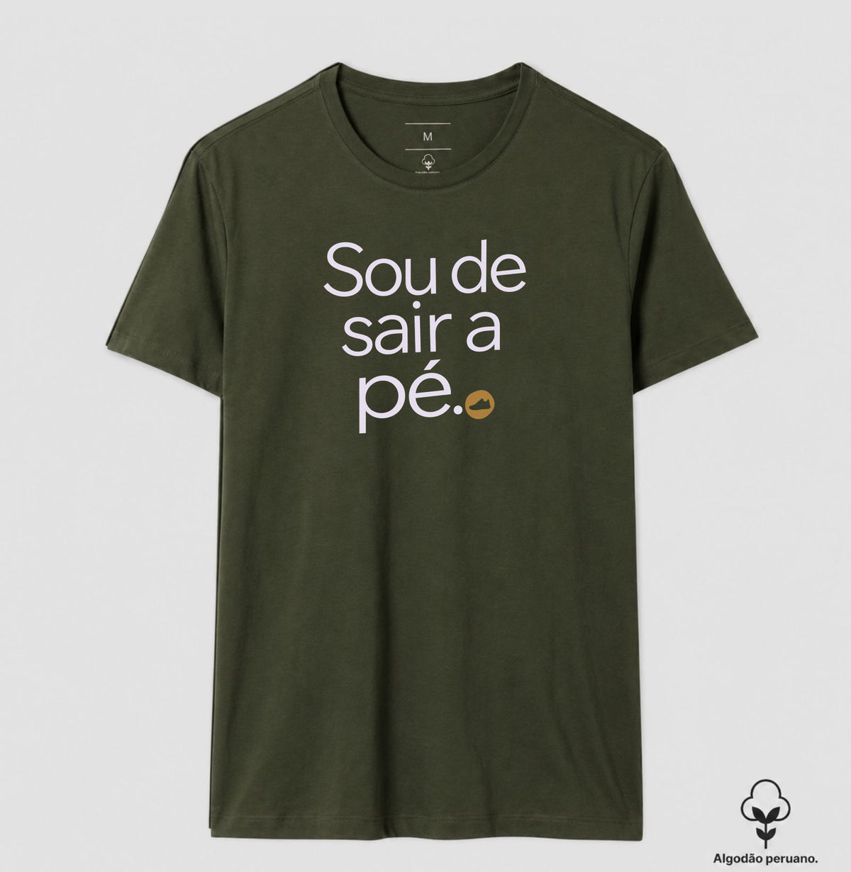Camiseta Algodão Peruano - Gosto de Ir a Pé