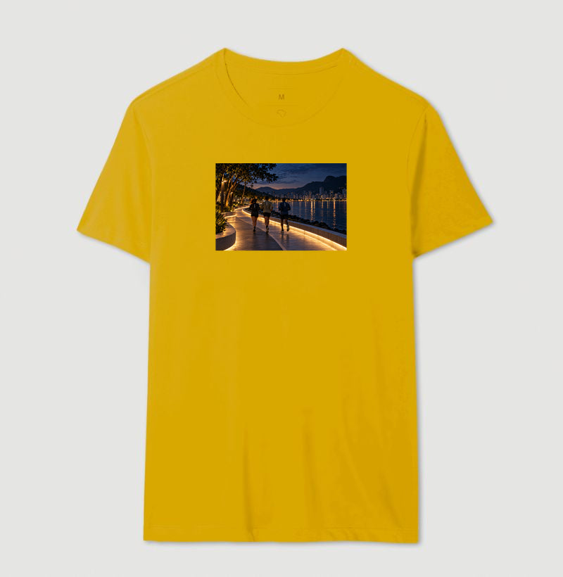 Camiseta Unissex - Noite Refletiva, Amarelo