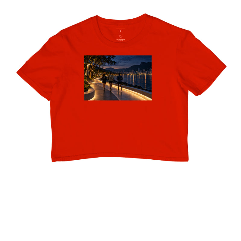 Cropped - Noite Refletiva, Vermelho