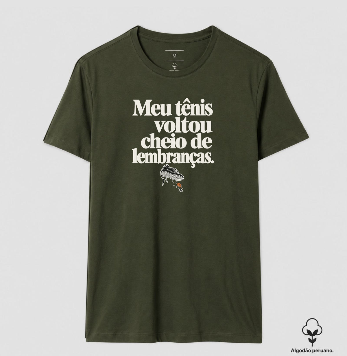 Camiseta Algodão Peruano - Areia de Brinde