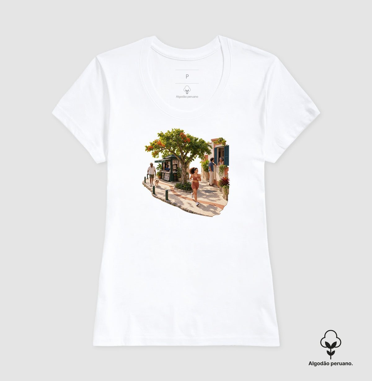 Camiseta Algodão Peruano - Calçada Viva