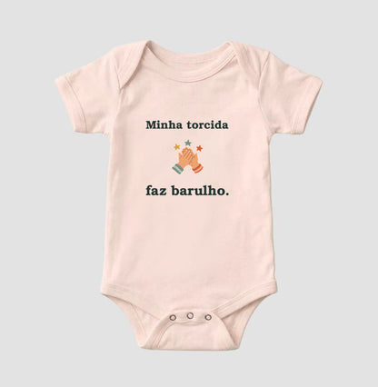 Body Infantil - Torcida Barulhenta, Rosa Bebê