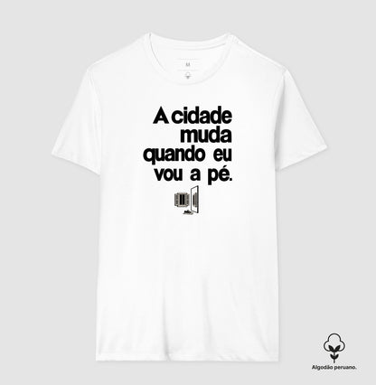 Camiseta Algodão Peruano - Outro Olhar, Masculino, Branca