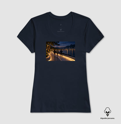 Camiseta Algodão Peruano - Noite Refletiva, Feminino, Marinho