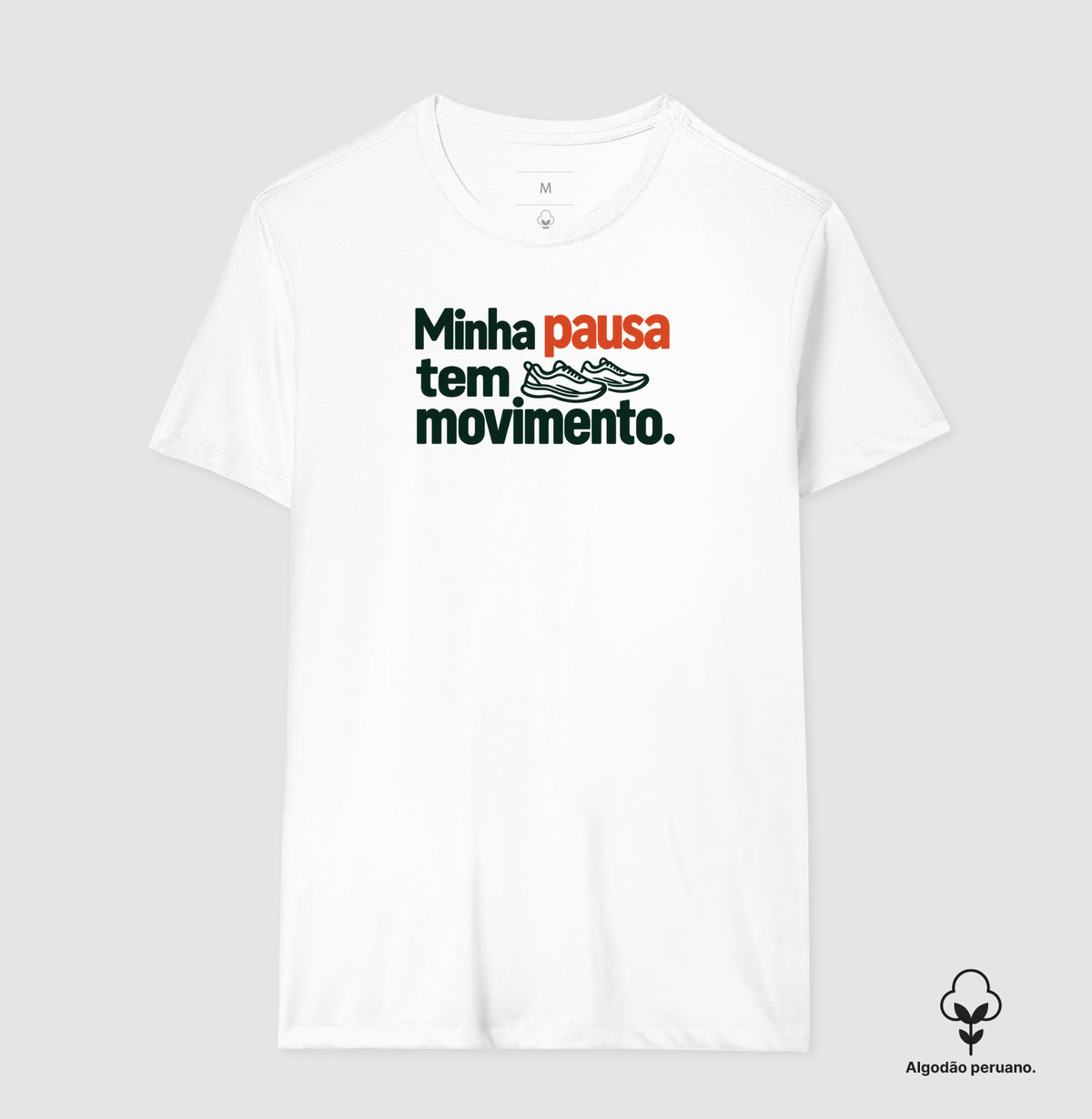 Camiseta Algodão Peruano - Pausa em Movimento