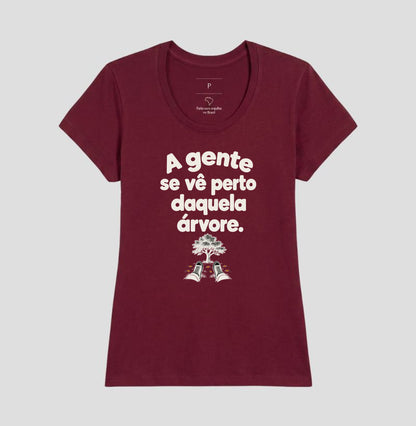 Camiseta Unissex - Ponto de Encontro, Feminino, Bordeaux