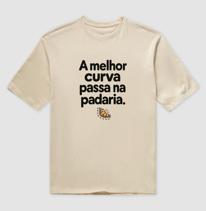 Camiseta Oversized - Curva da Padaria, Areia