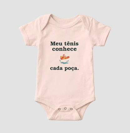 Body Infantil - Conhecedor de Poças, Rosa Bebê