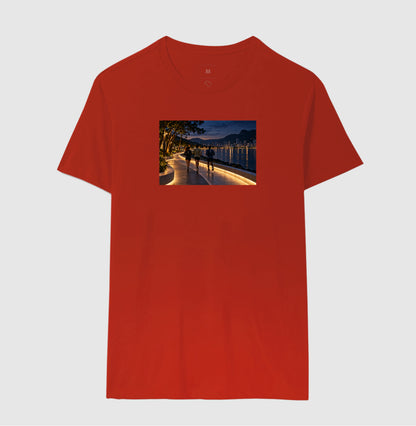 Camiseta Unissex - Noite Refletiva, Vermelho
